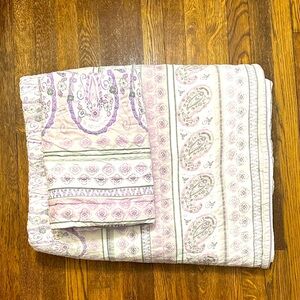 Pottery barn kids Quilt Set - Lavender and Cream